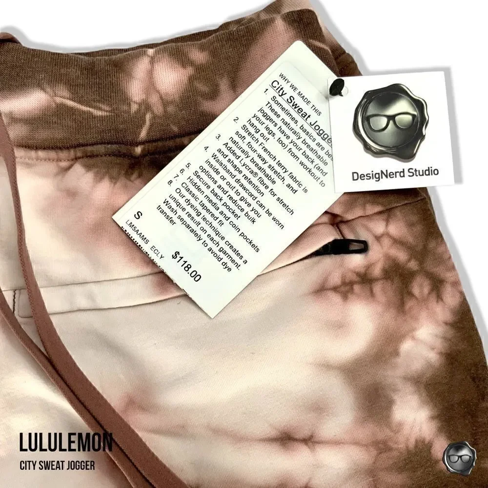 LULULEMON CITY SWEAT JOGGER EARTH DYE / TIE DYE SWEATPANTS MEN’S SIZE SMALL NWT